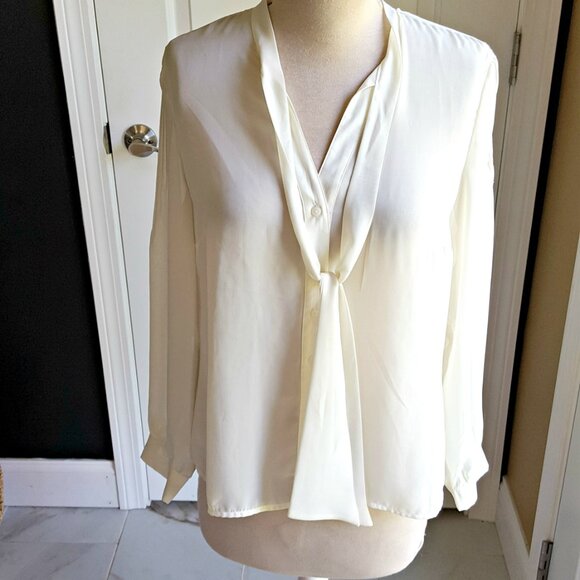 NWOT! SHEER Tie BLOUSE Willi Smith SZ 12 - Picture 2 of 5